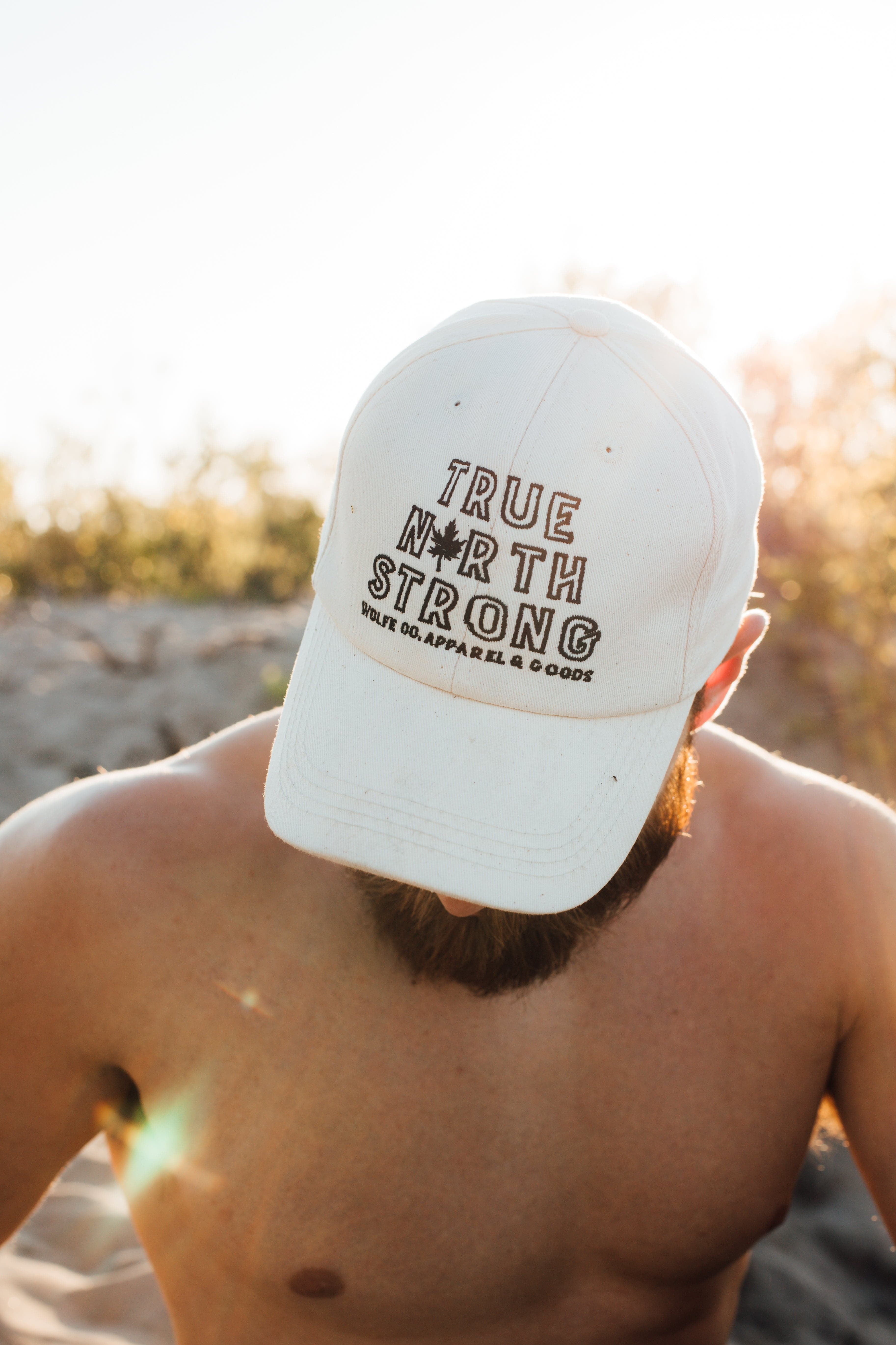 True North Strong Strap Back Natural - Hats - Wolfe Co. Apparel and Goods