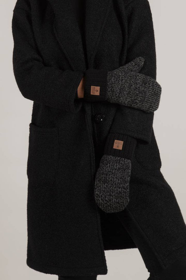 Charcoal Fleece Lined Mitts - Mitts - Wolfe Co. Apparel and Goods
