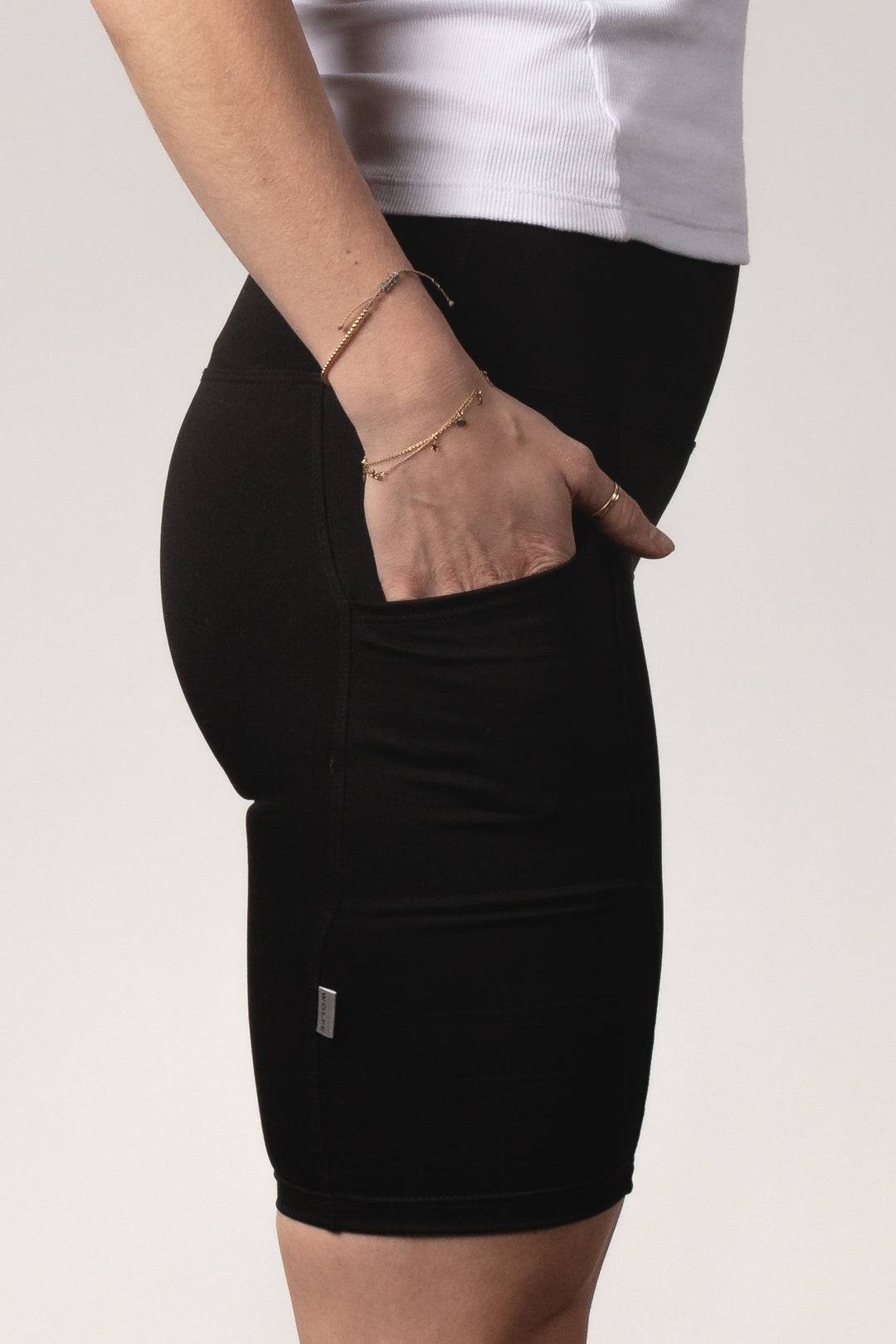 Thalia Black Bike Short - Bottoms - Wolfe Co. Apparel and Goods