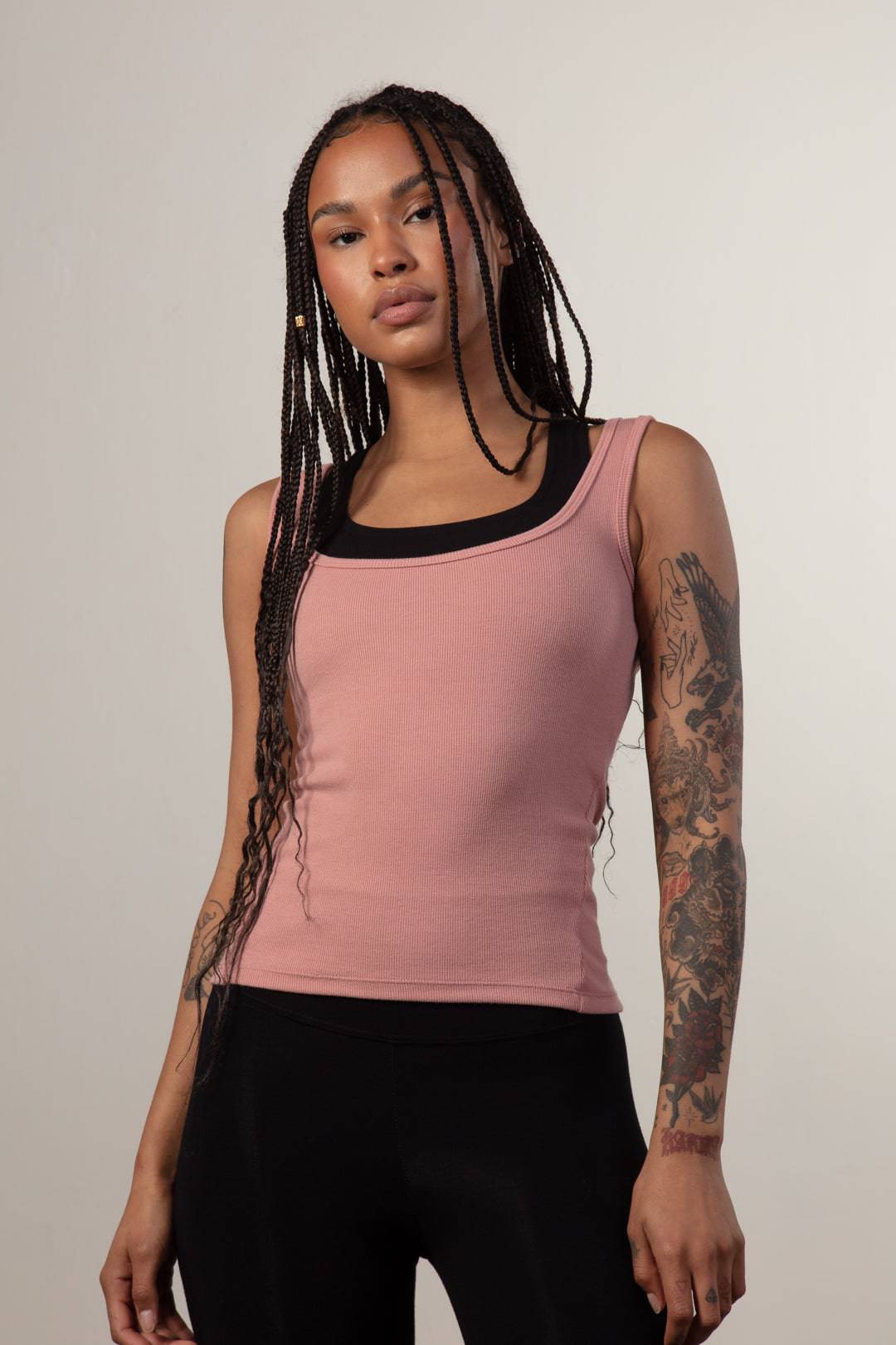 Aubrey Tank Rose - Tops - Wolfe Co. Apparel and Goods