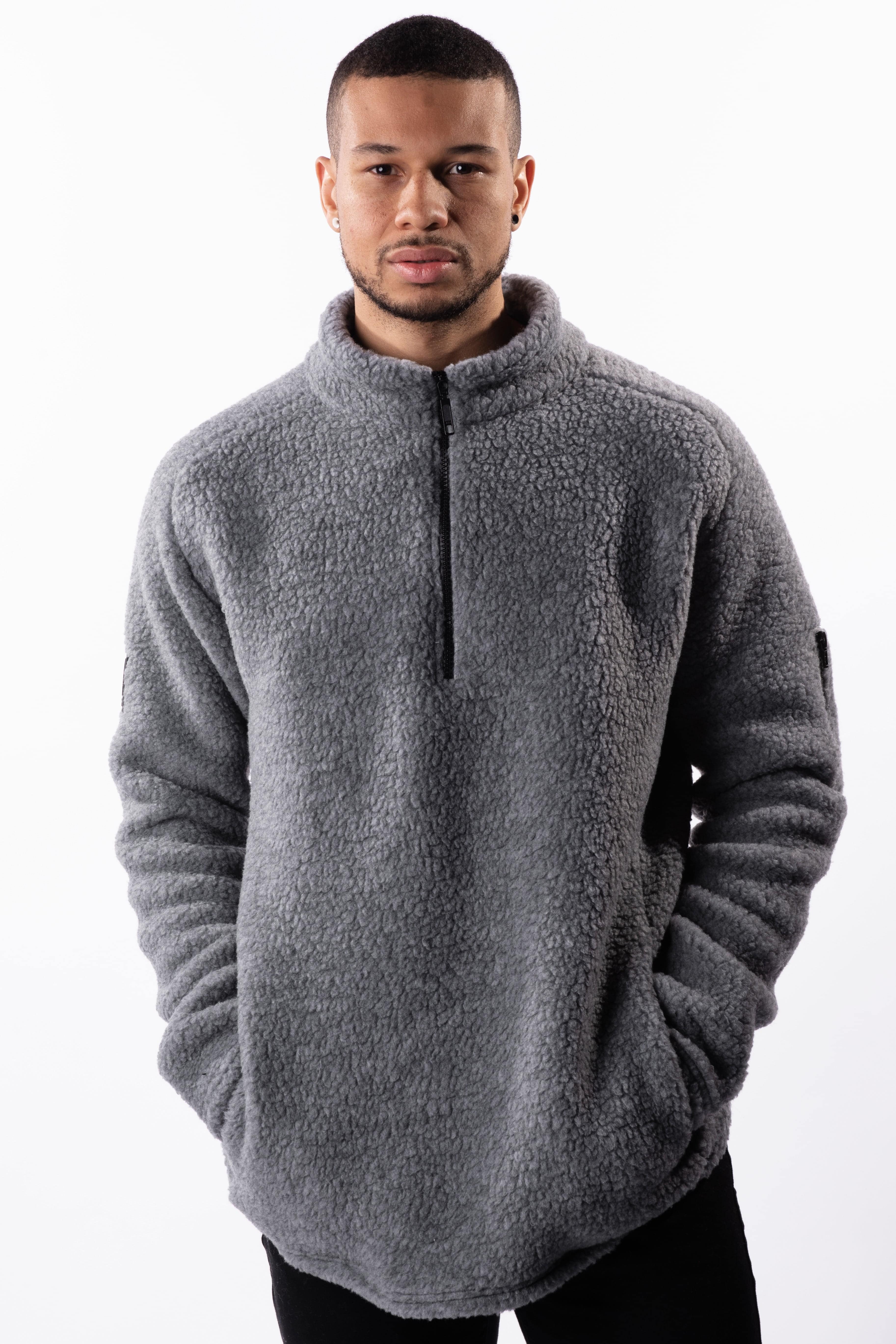 Grey Kitimat Men's Half Zip - Tops - Wolfe Co. Apparel and Goods