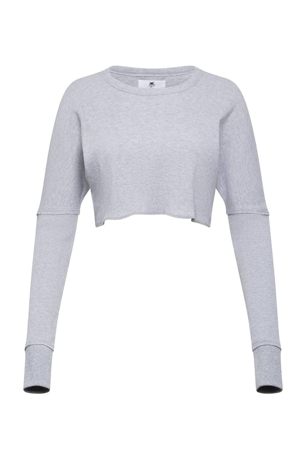 Grey Beverley Cropped Knit - Tops - Wolfe Co. Apparel and Goods