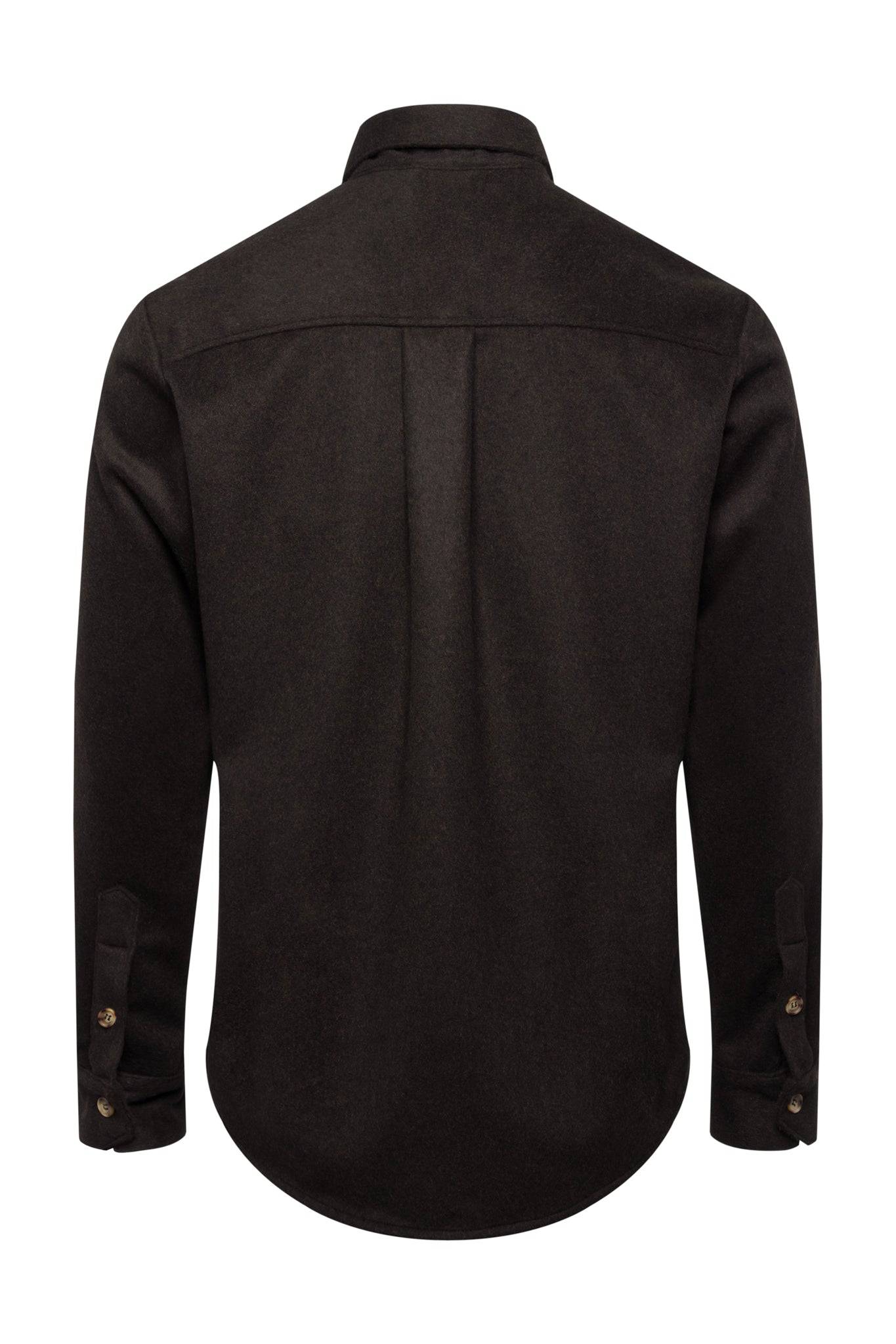 Carob Wool Button Down - Tops - Wolfe Co. Apparel and Goods