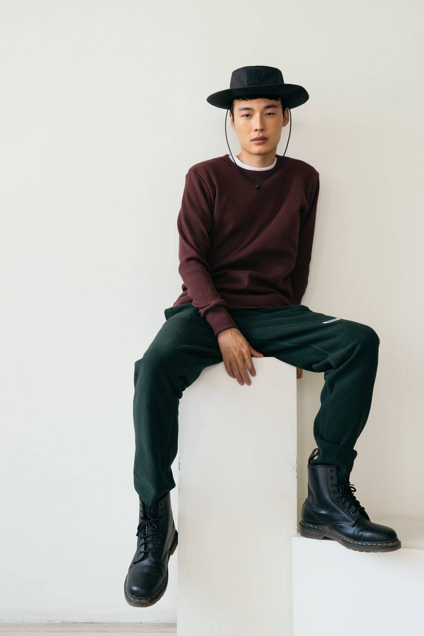 Merlot Straight Hem Waffle Knit - Tops - Wolfe Co. Apparel and Goods