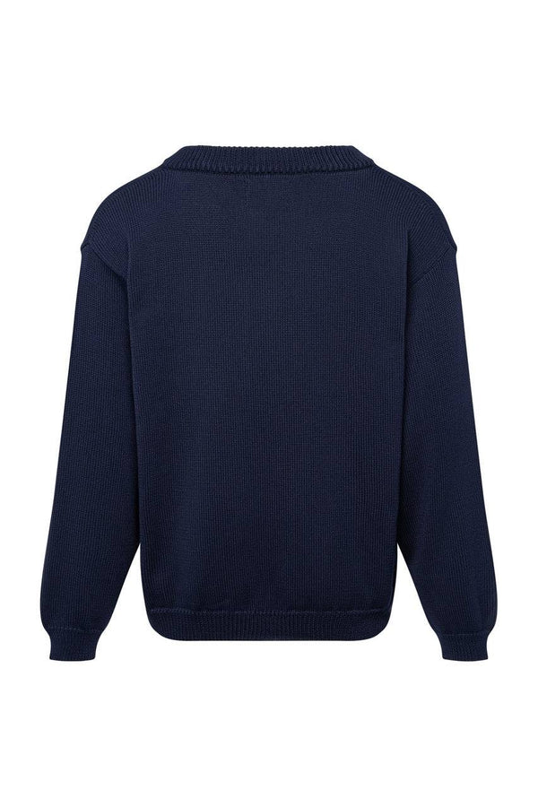 Navy Manitoulin V-Neck Jumper - Tops - Wolfe Co. Apparel and Goods