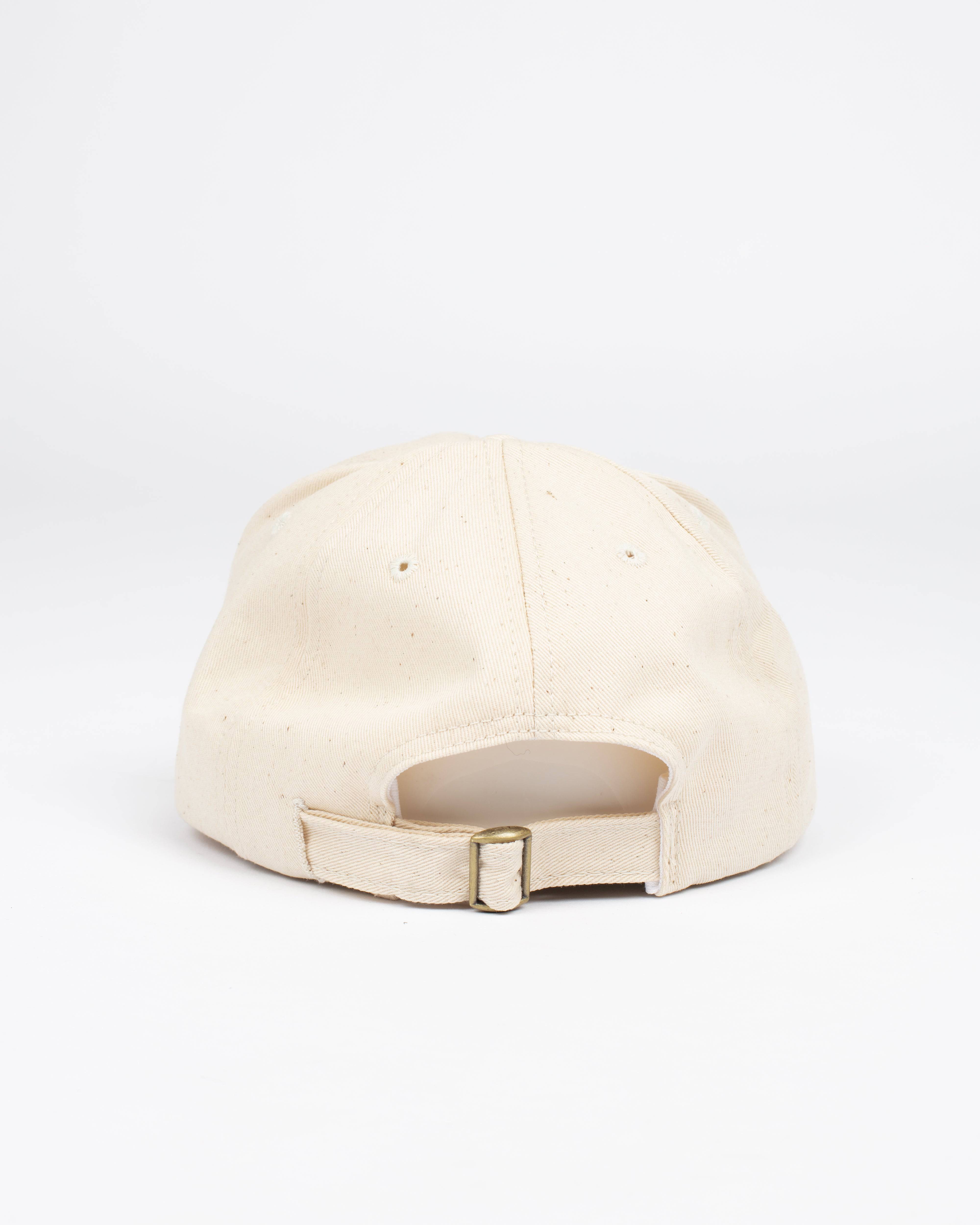 Varsity Strap Back Natural - Hats - Wolfe Co. Apparel and Goods
