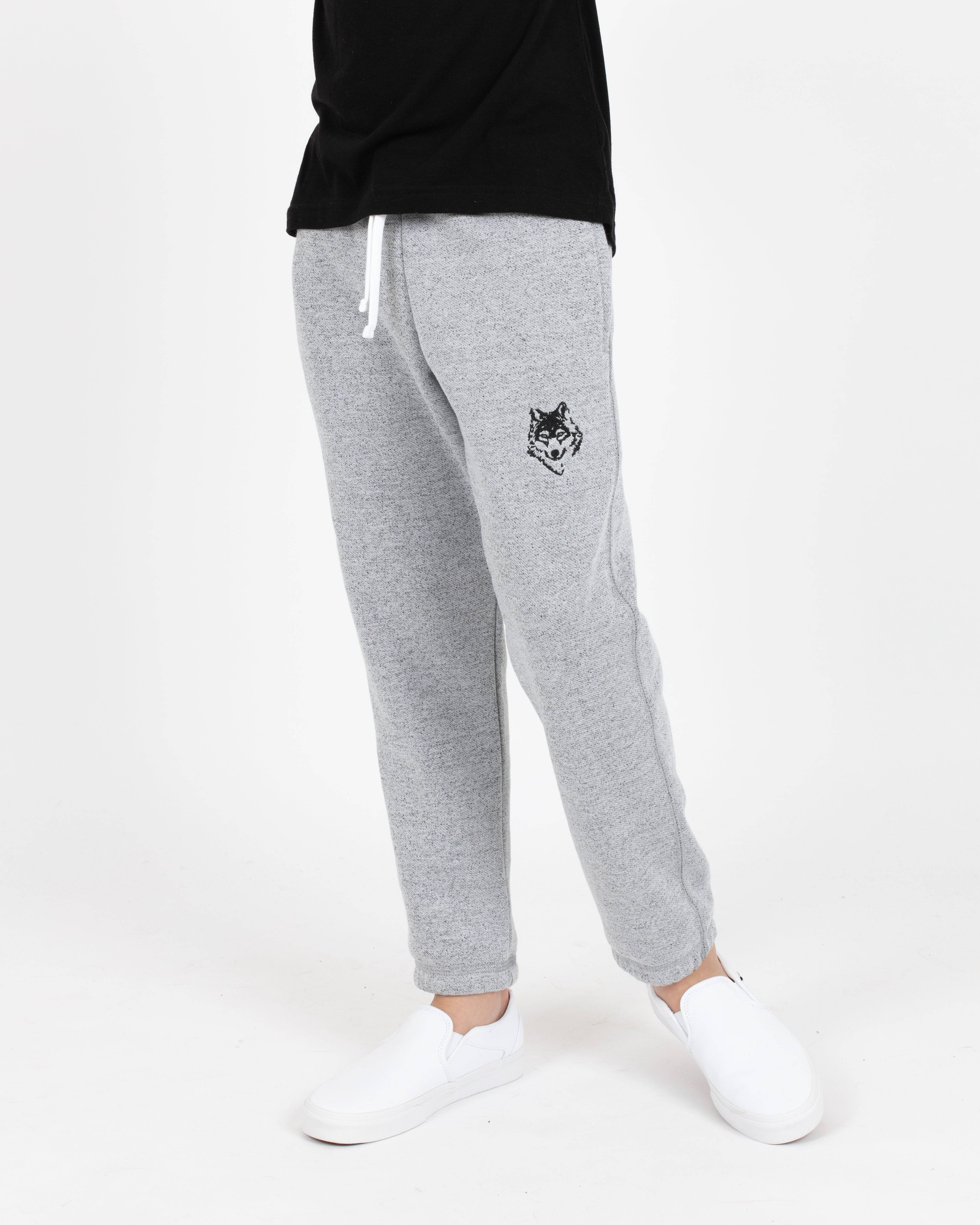 Wolfe Cubs Marled White Sweatpants - Bottoms - Wolfe Co. Apparel and Goods