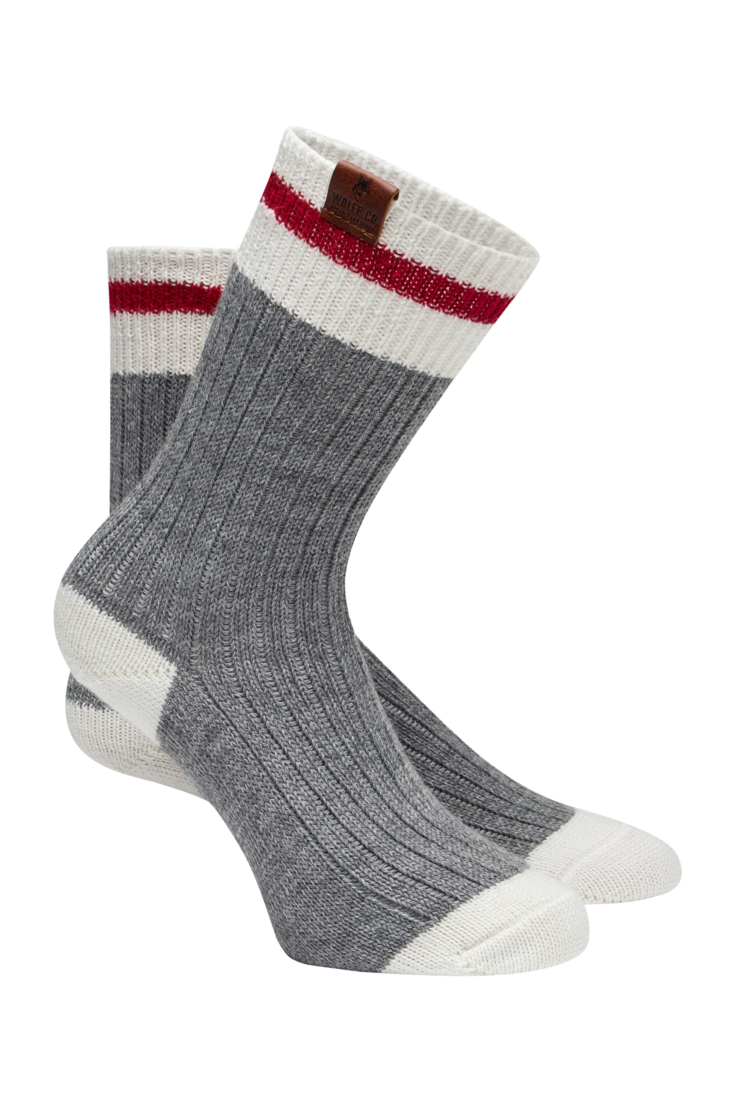 Women's Red Boot Sock - Socks - Wolfe Co. Apparel and Goods
