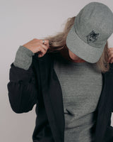 Melton Grey 5 Panel Cap - Hats - Wolfe Co. Apparel and Goods