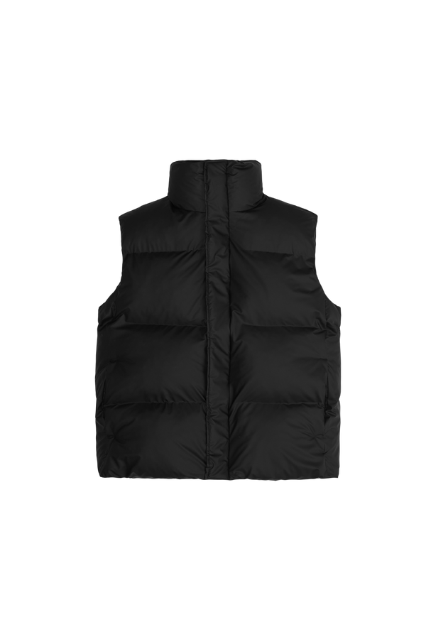 Black Boxy Puffer Vest - Outerwear - Wolfe Co. Apparel and Goods