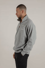Grey Born in the North Quarter Zip - Tops - Wolfe Co. Apparel and Goods