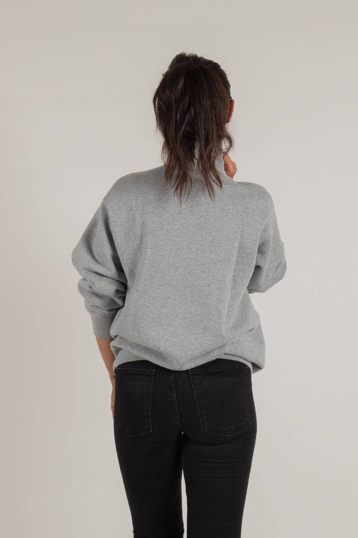 Grey Born in the North Quarter Zip - Tops - Wolfe Co. Apparel and Goods