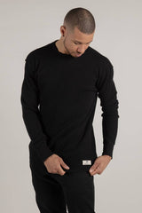 Black Hawkestone Waffle Knit - Tops - Wolfe Co. Apparel and Goods