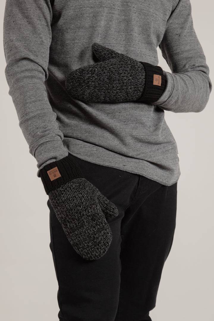 Charcoal Fleece Lined Mitts - Mitts - Wolfe Co. Apparel and Goods