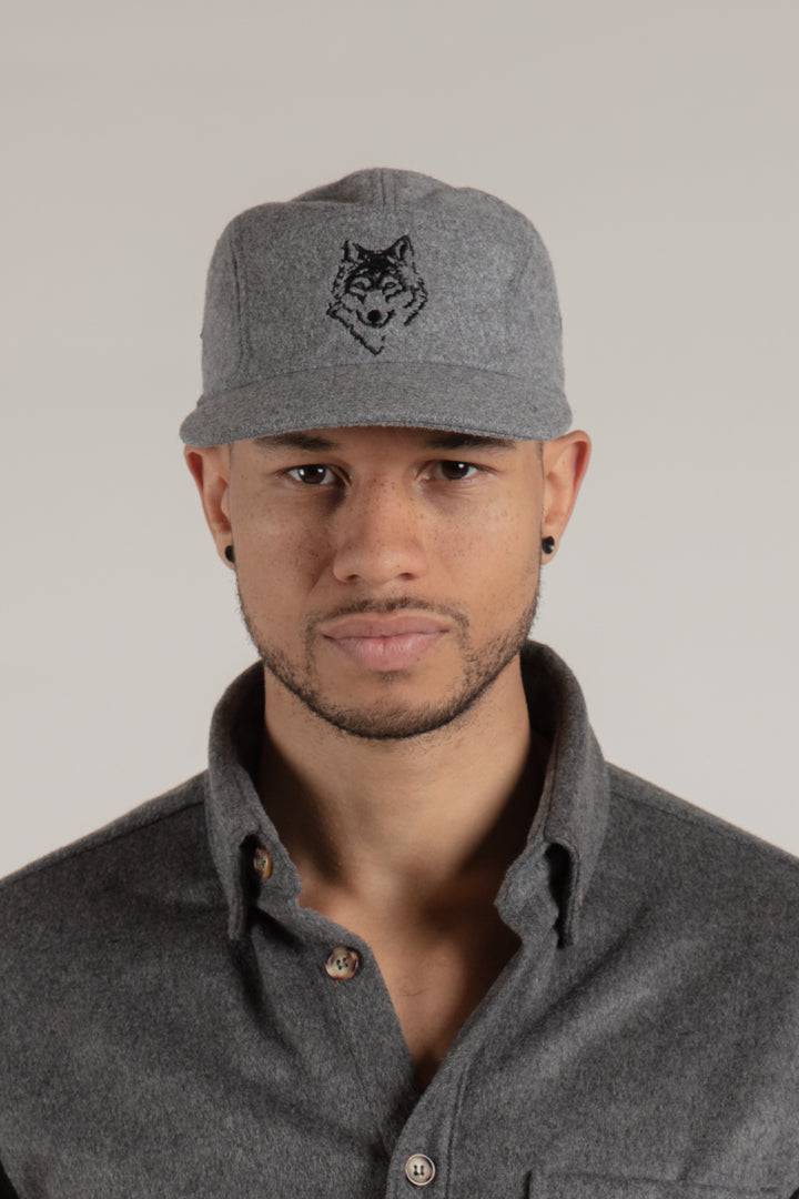 Melton Grey 5 Panel Cap - Hats - Wolfe Co. Apparel and Goods