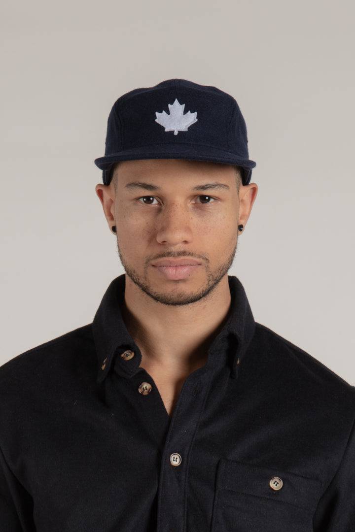 Melton Navy 5 Panel Cap - Hats - Wolfe Co. Apparel and Goods