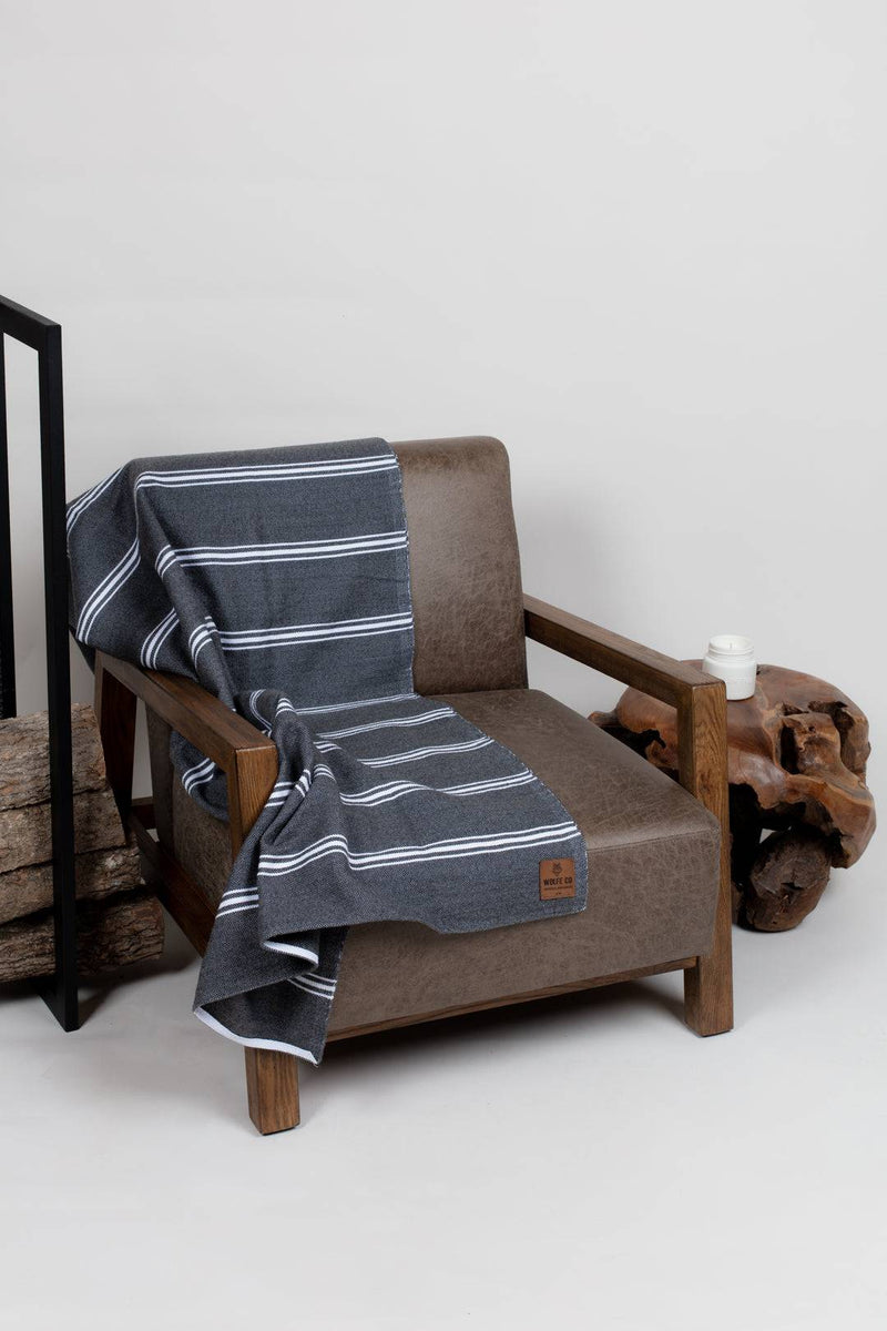 Charcoal Drummond Blanket - Blankets - Wolfe Co. Apparel and Goods