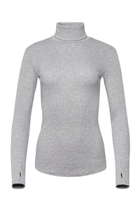 Ribbed Grey Turtleneck