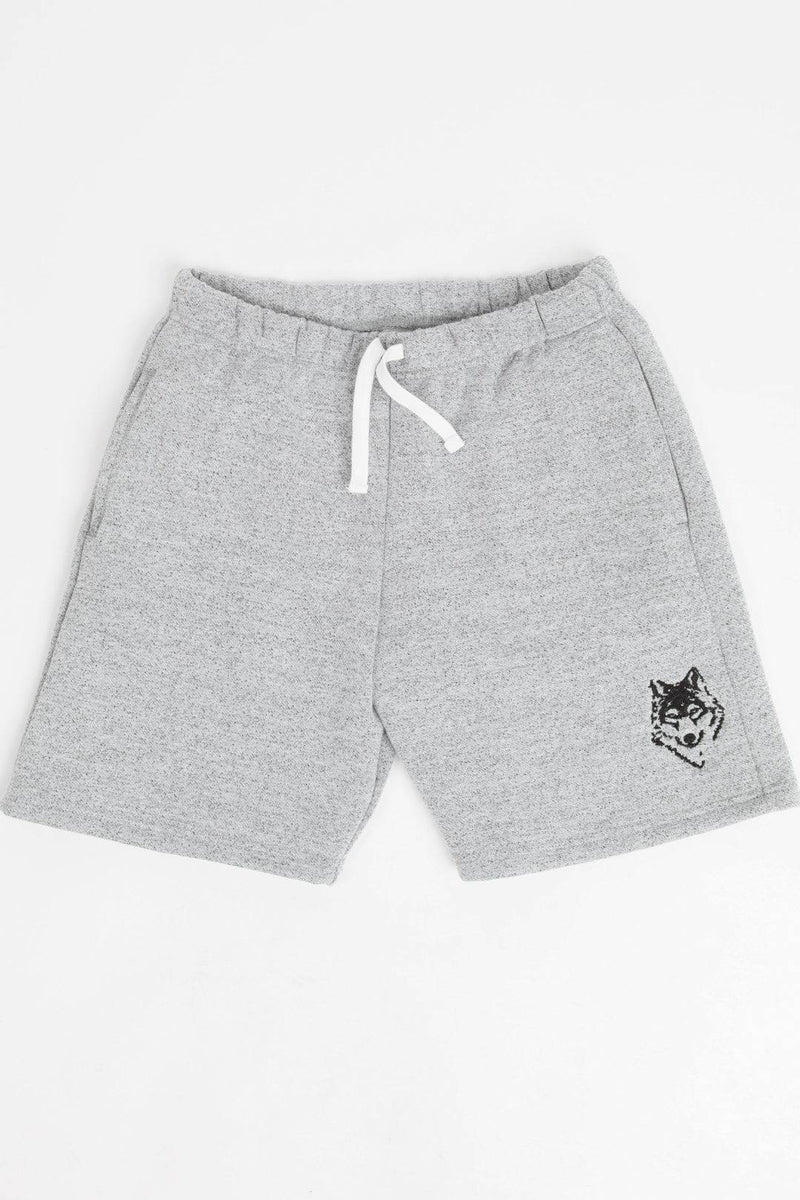 Men's Marled White Sweat Short - Bottoms - Wolfe Co. Apparel and Goods