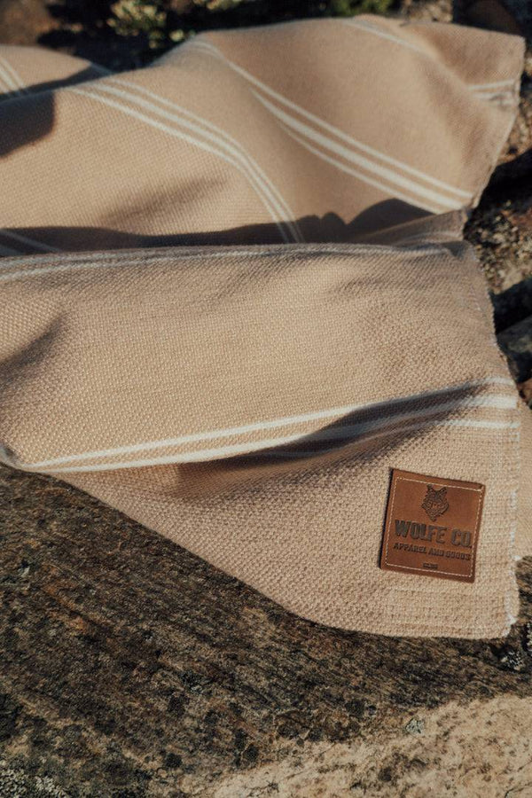 Beige Drummond Blanket - Blankets - Wolfe Co. Apparel and Goods