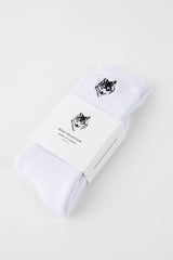 White Cotton Crew Sock - Socks - Wolfe Co. Apparel and Goods