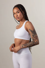 White Paisley Lounge Bra - Tops - Wolfe Co. Apparel and Goods