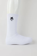 White Cotton Crew Sock - Socks - Wolfe Co. Apparel and Goods
