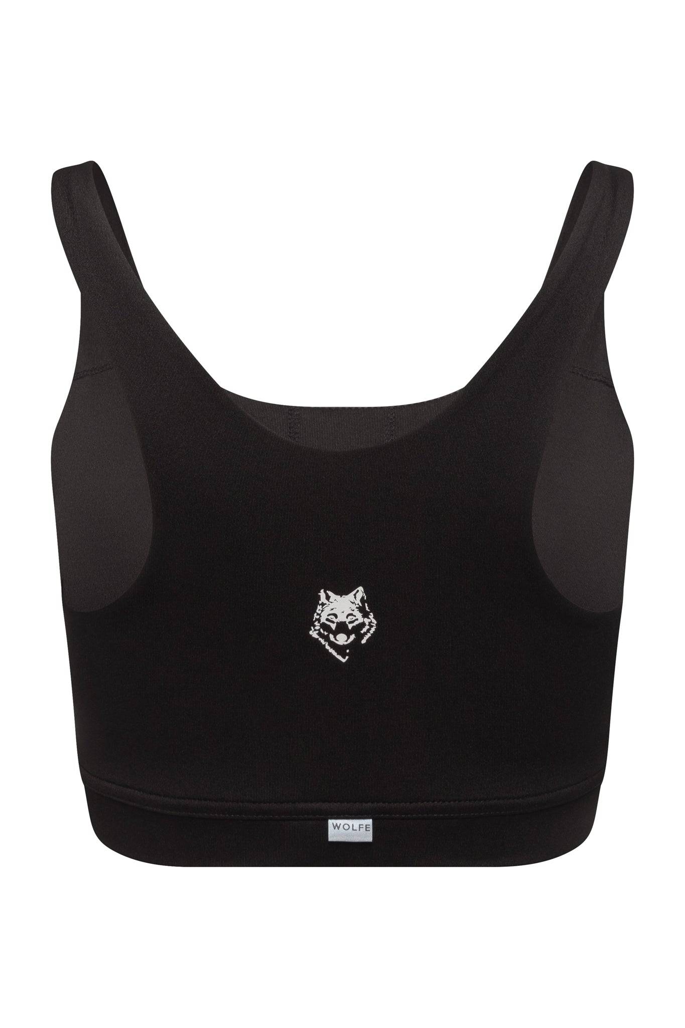 Thalia Black Sports Bra - Tops - Wolfe Co. Apparel and Goods