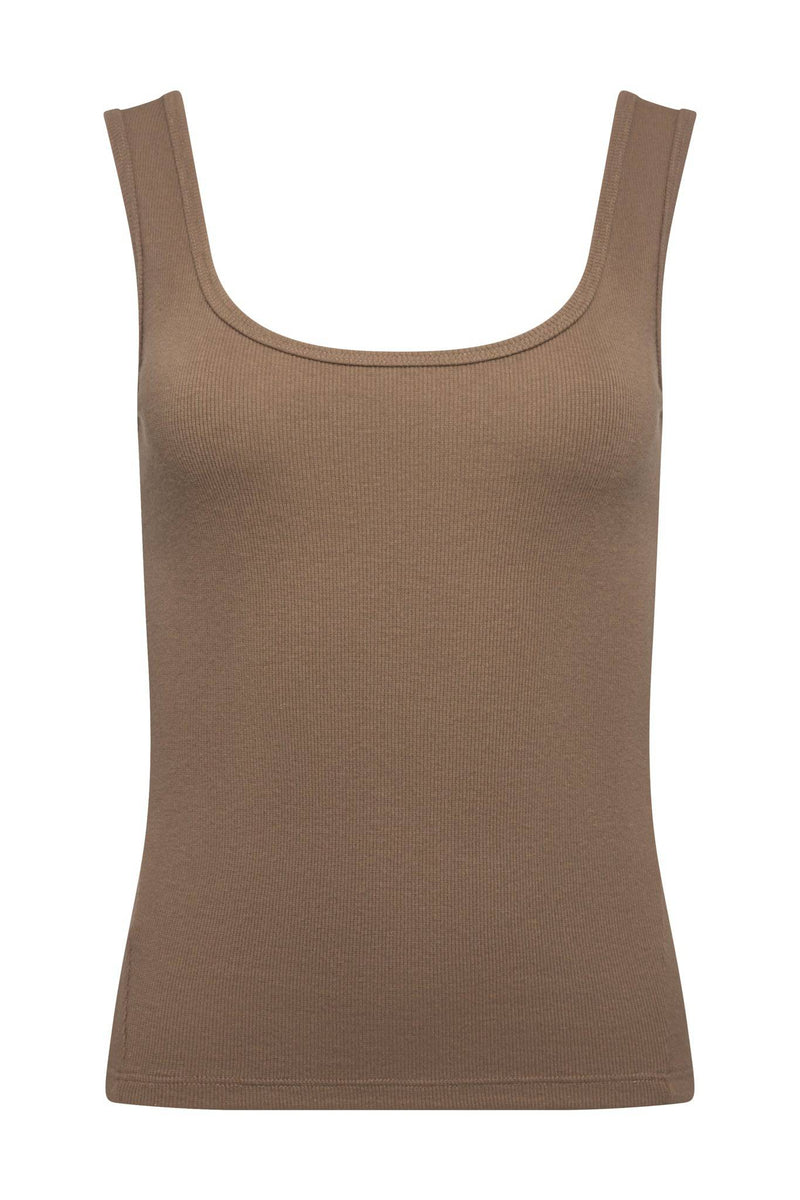 Aubrey Tank Espresso - Tops - Wolfe Co. Apparel and Goods