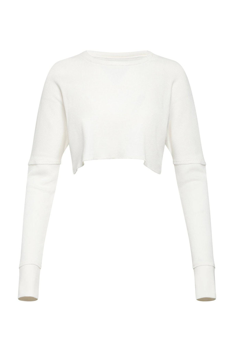 Bone Beverly Cropped Knit - Tops - Wolfe Co. Apparel and Goods