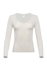 Grey Scoop Neck Long Sleeve - Tops - Wolfe Co. Apparel and Goods