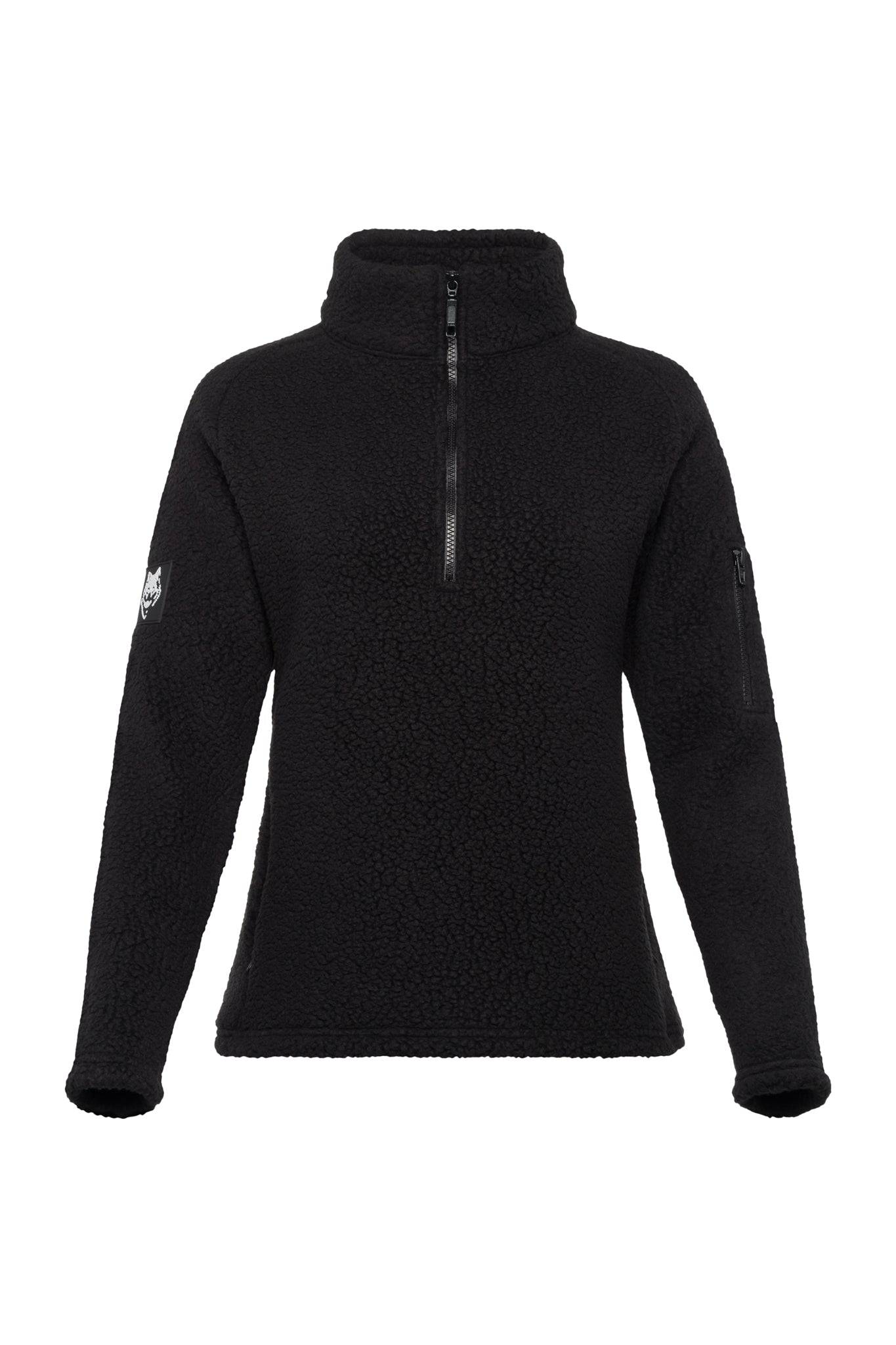 Black Kitimat Women's Half Zip - Tops - Wolfe Co. Apparel and Goods