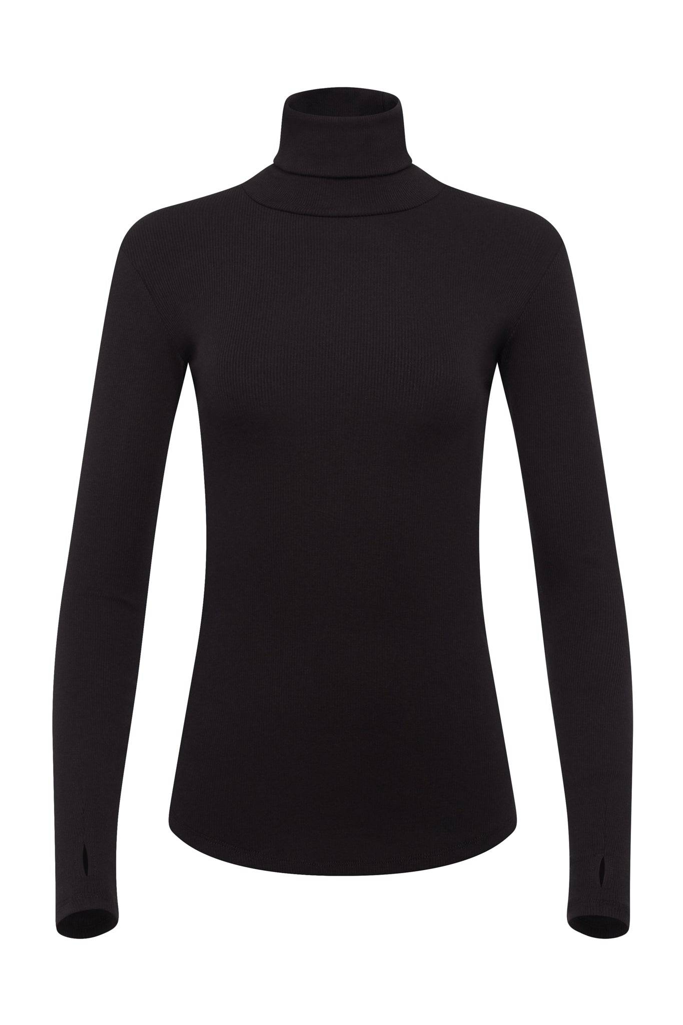 Ribbed Black Turtleneck - Tops - Wolfe Co. Apparel and Goods