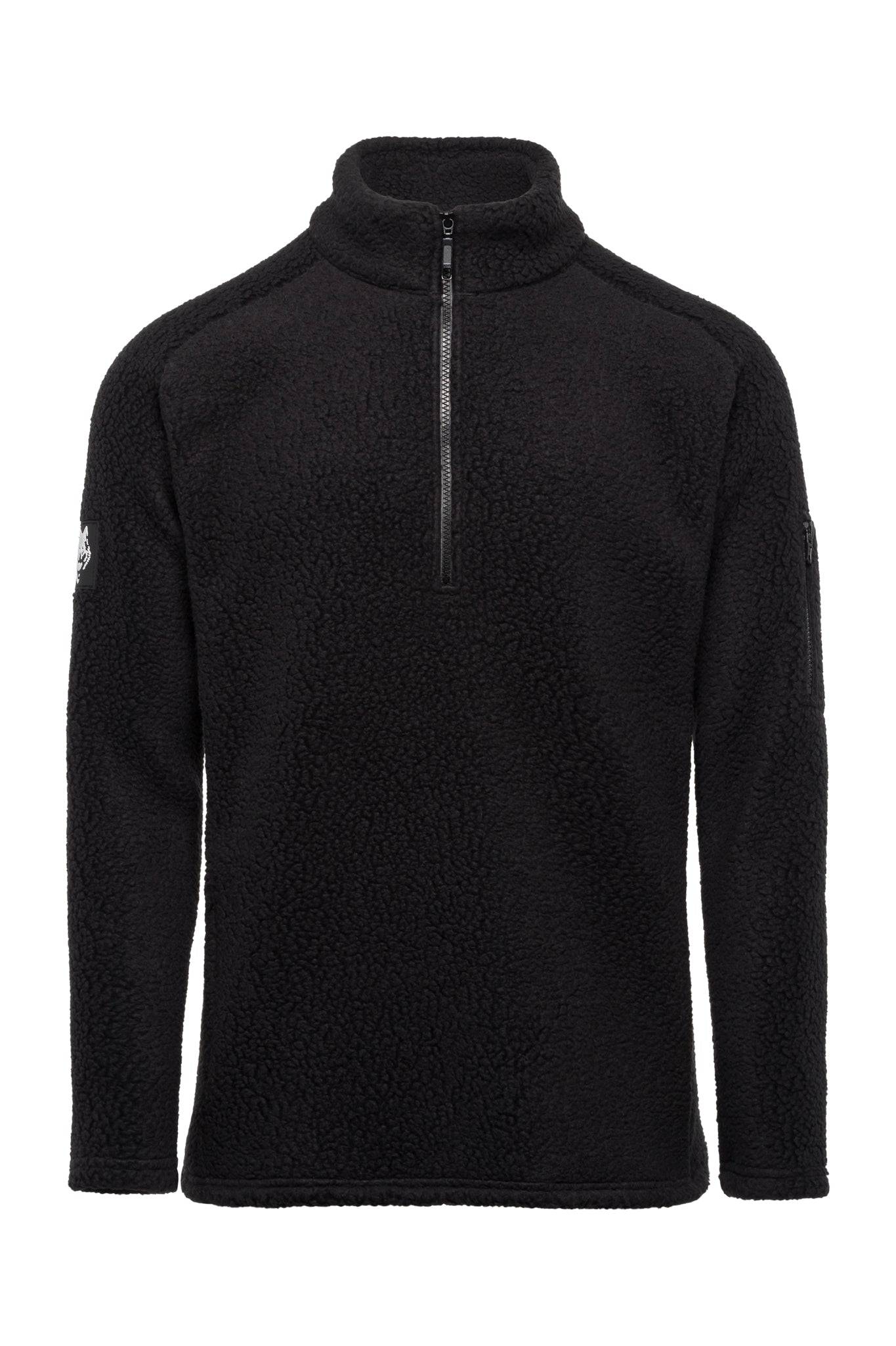 Black Kitimat Men's Half Zip - Tops - Wolfe Co. Apparel and Goods