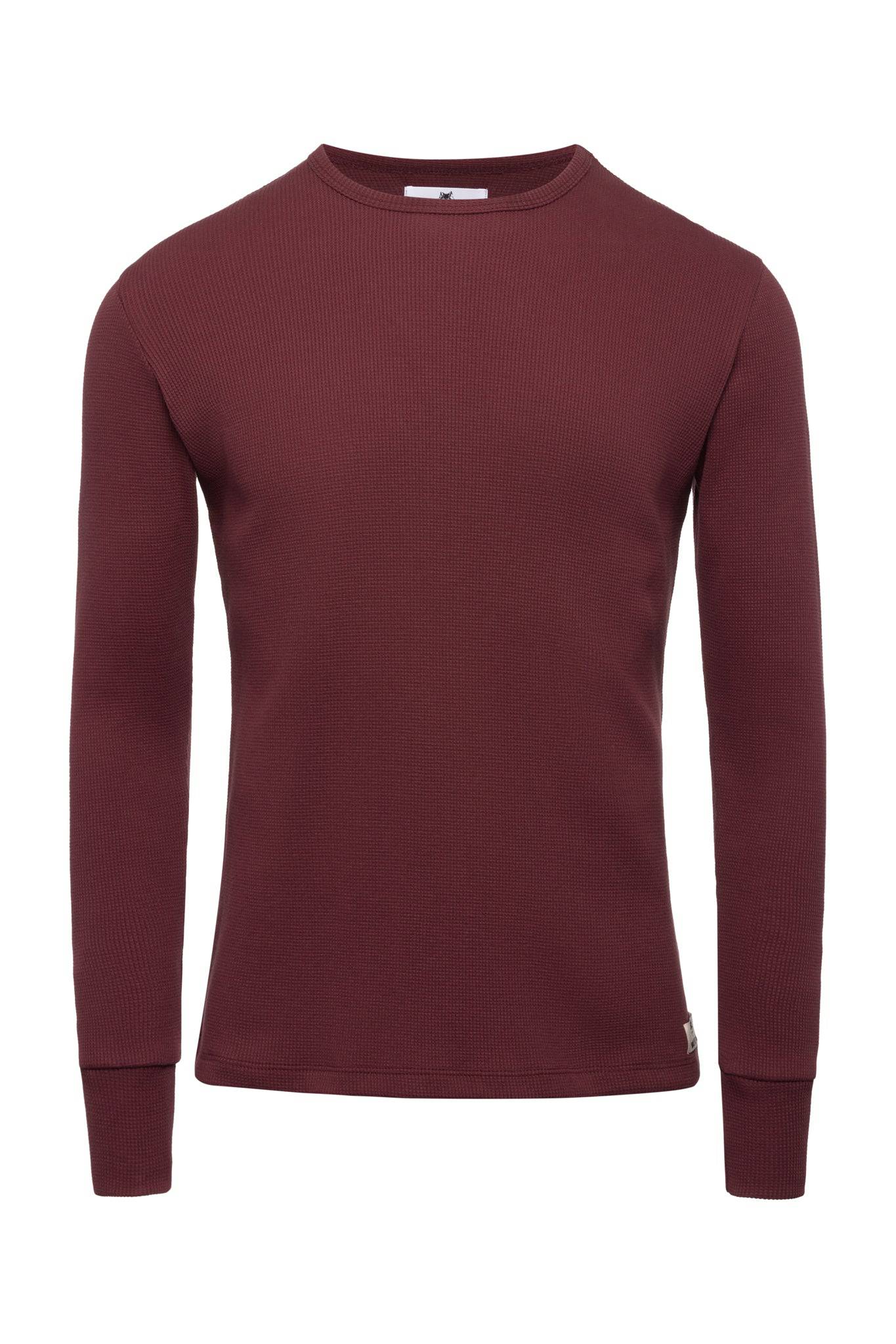 Merlot Straight Hem Waffle Knit - Tops - Wolfe Co. Apparel and Goods