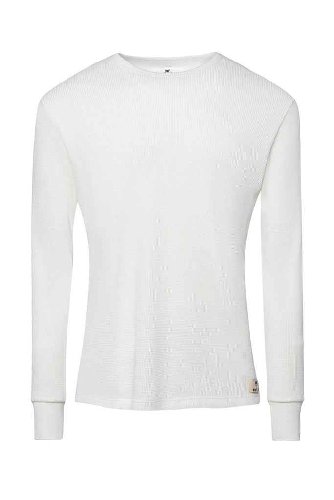White Straight Hem Waffle Knit - Tops - Wolfe Co. Apparel and Goods