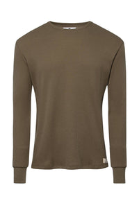 Olive Straight Hem Waffle Knit