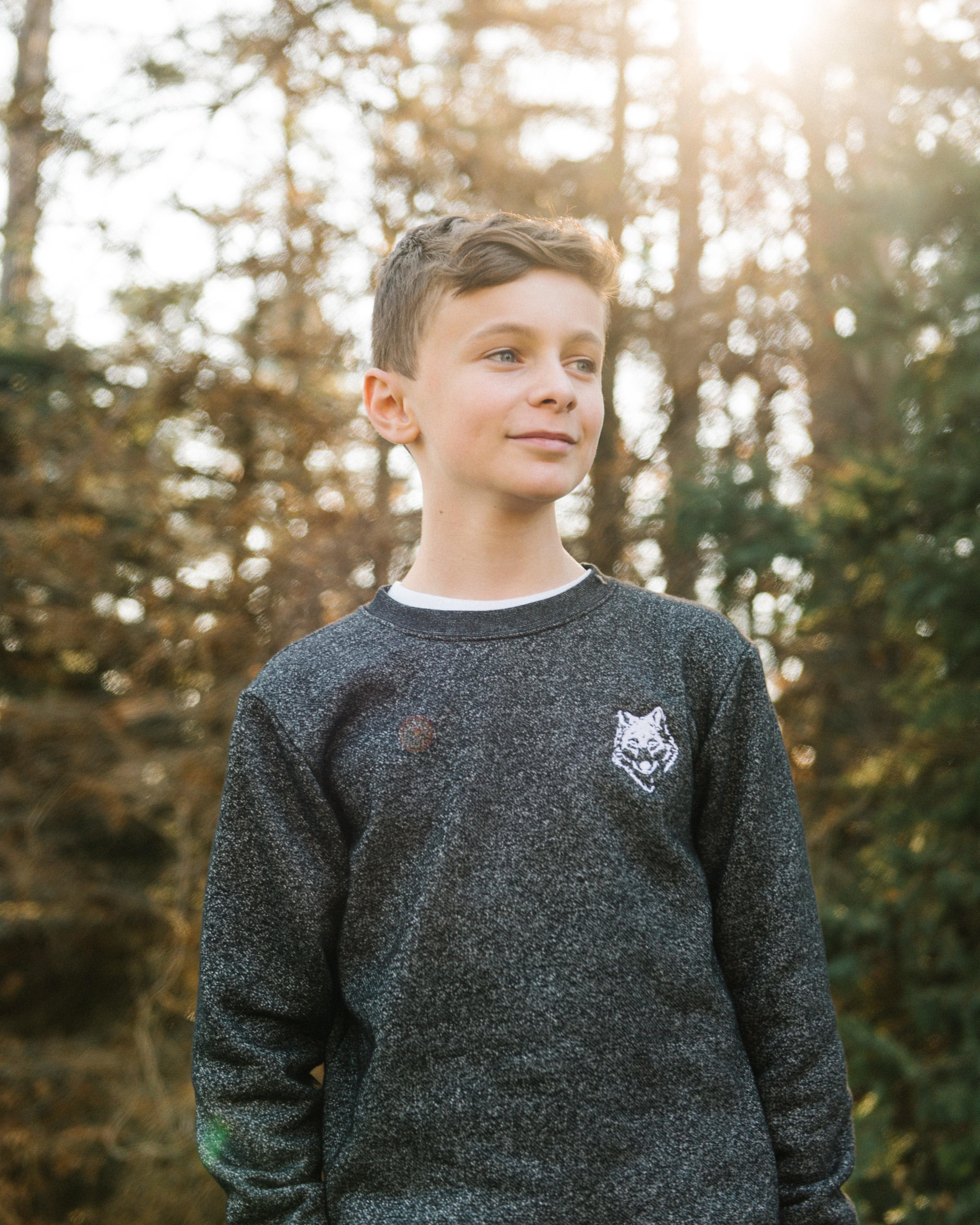 Wolfe Cubs Marled Black Crewneck - Tops - Wolfe Co. Apparel and Goods
