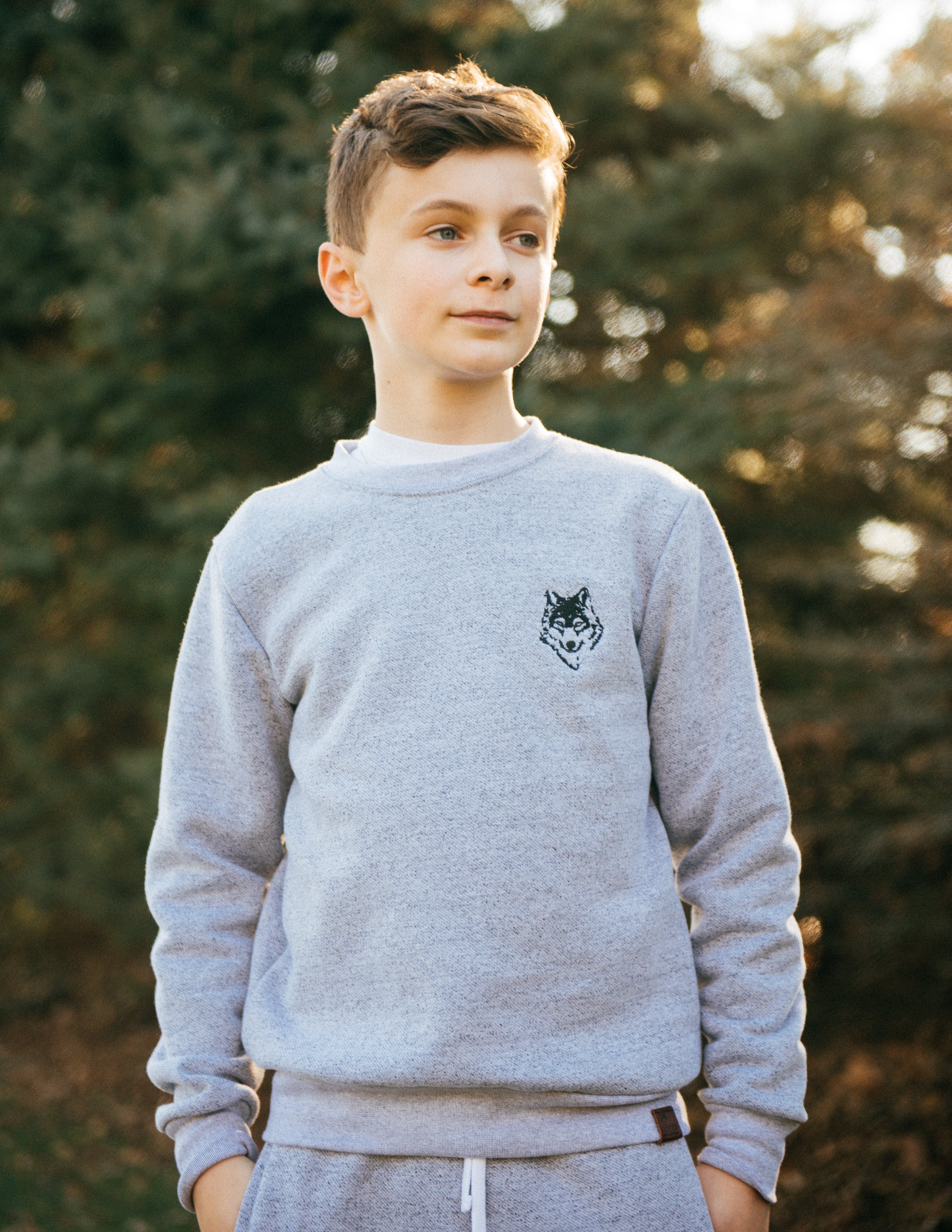 Wolfe Cubs Marled White Crewneck - Tops - Wolfe Co. Apparel and Goods