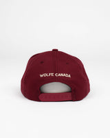 Born in the North Burgundy Snap Back - Hats - Wolfe Co. Apparel and Goods