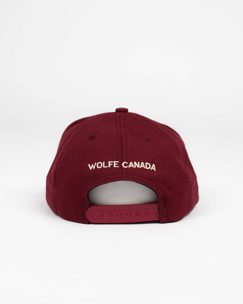Born in the North Burgundy Snap Back - Hats - Wolfe Co. Apparel and Goods