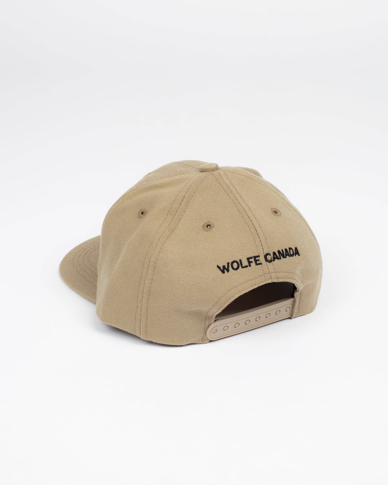 Born in the North Khaki Snap Back - Hats - Wolfe Co. Apparel and Goods