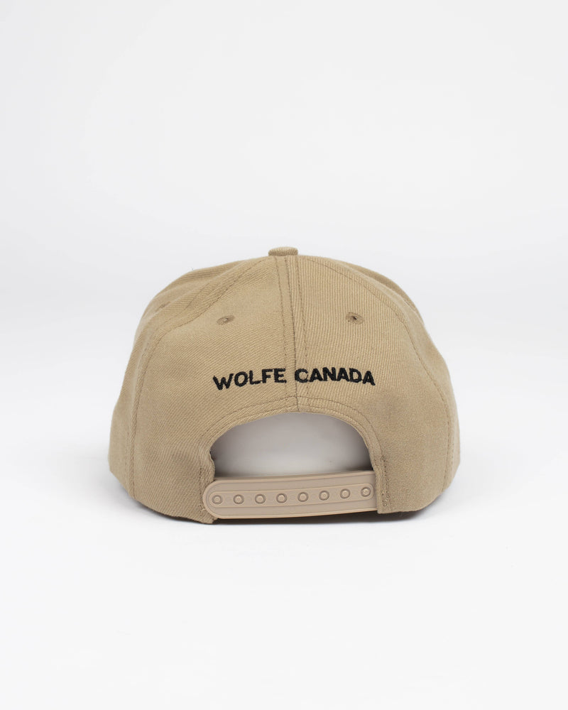 Born in the North Khaki Snap Back - Hats - Wolfe Co. Apparel and Goods