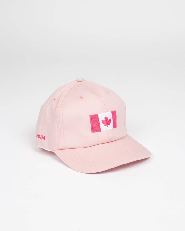 Canada Flag Pink Strap Back - Hats - Wolfe Co. Apparel and Goods