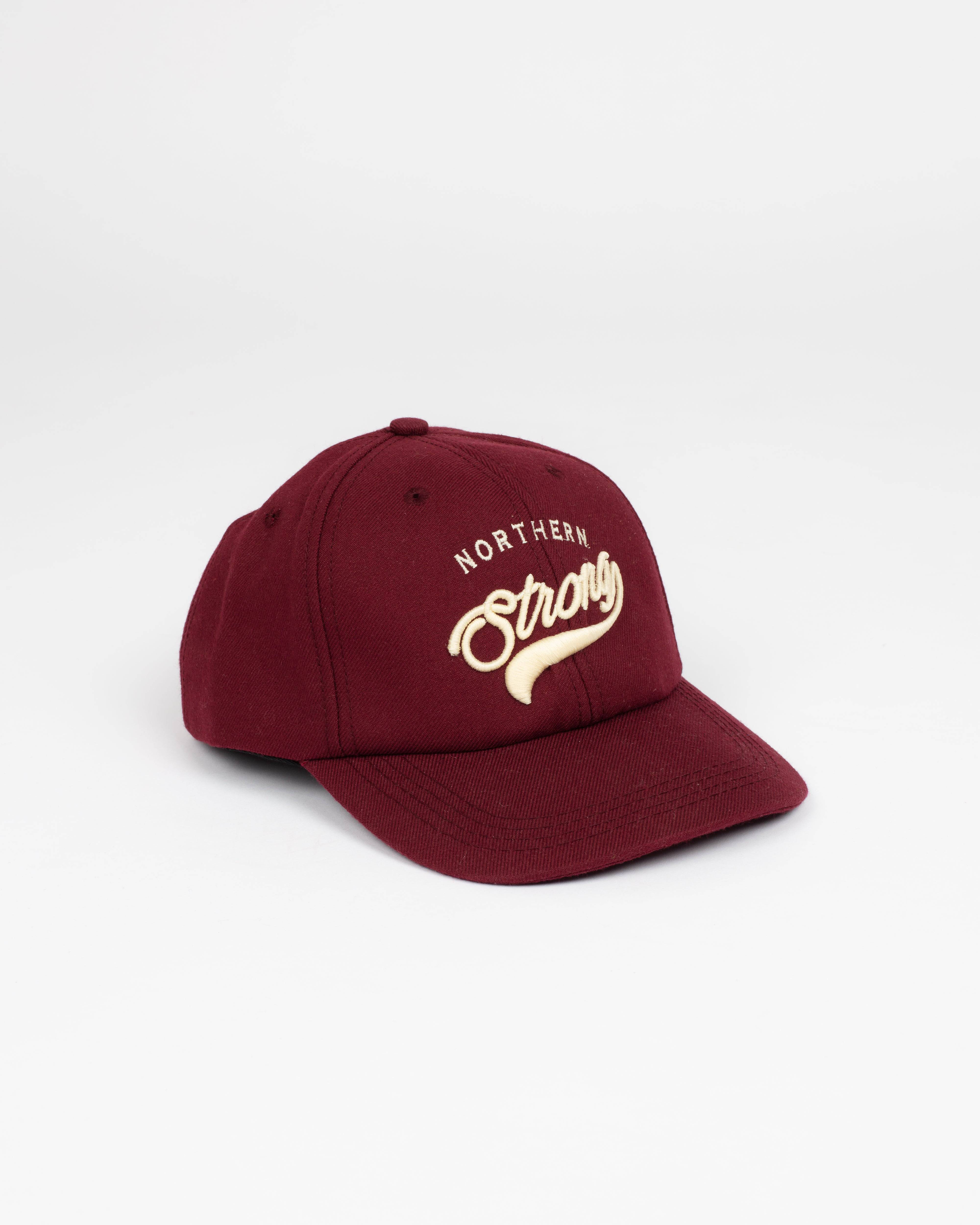 Northern Strong Burgundy Snap Back - Hats - Wolfe Co. Apparel and Goods