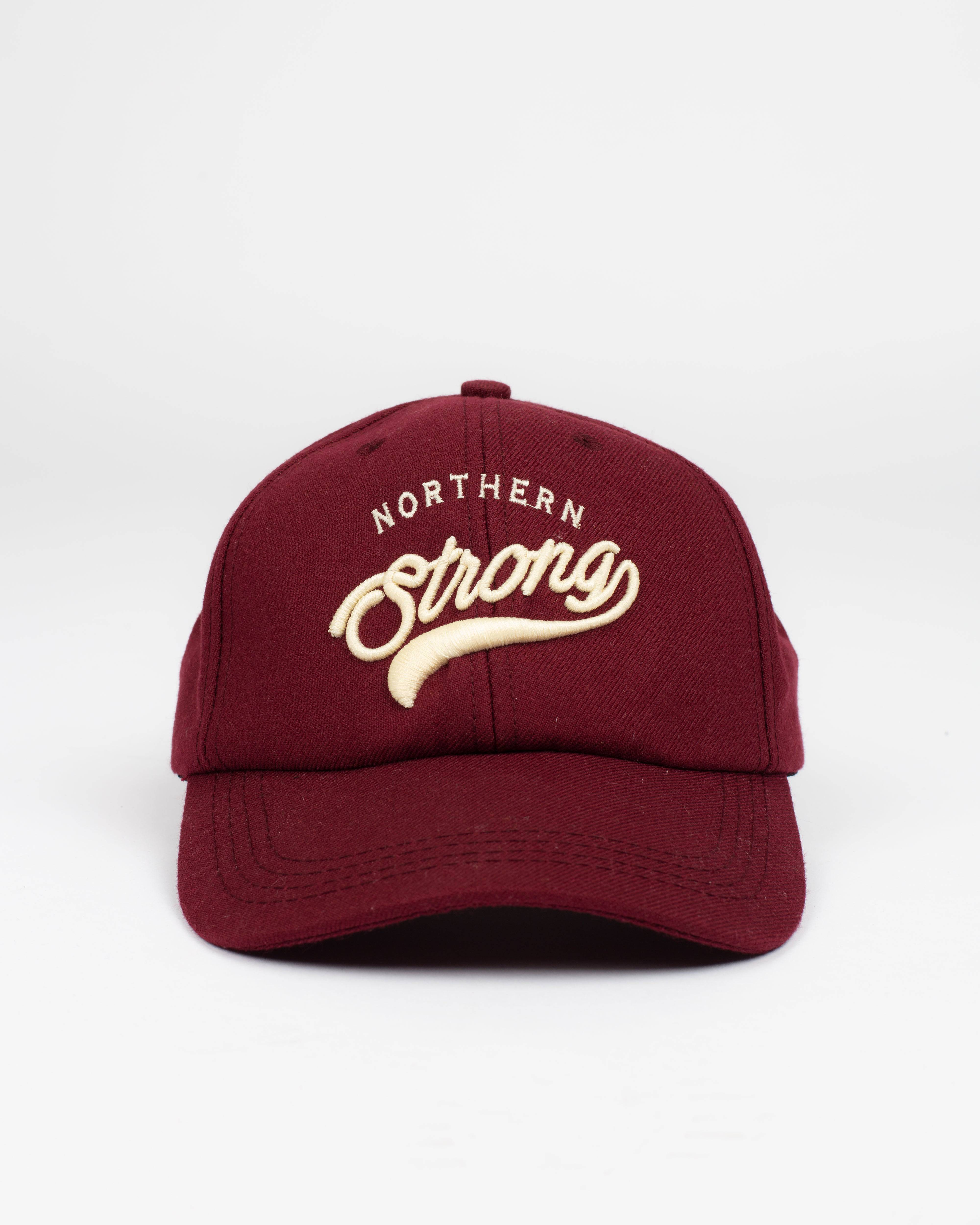 Northern Strong Burgundy Snap Back - Hats - Wolfe Co. Apparel and Goods