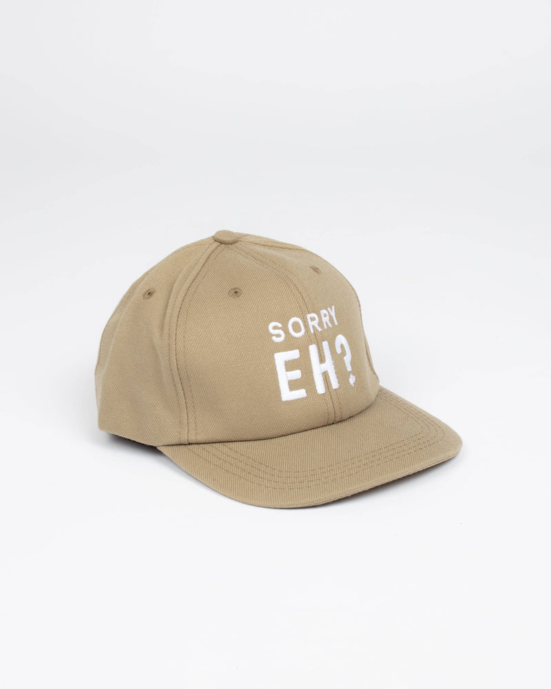 Sorry, Eh? Khaki Snap Back - Hats - Wolfe Co. Apparel and Goods