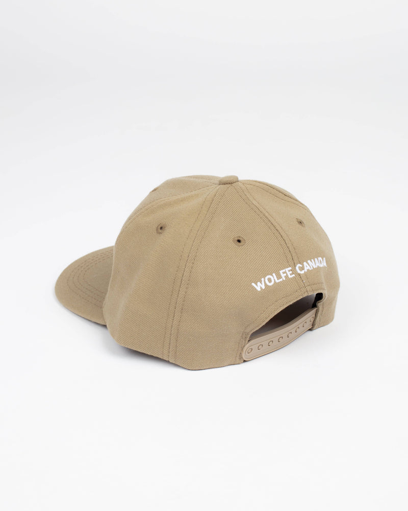 Sorry, Eh? Khaki Snap Back - Hats - Wolfe Co. Apparel and Goods