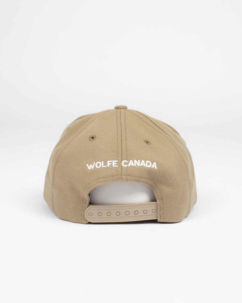 Sorry, Eh? Khaki Snap Back - Hats - Wolfe Co. Apparel and Goods