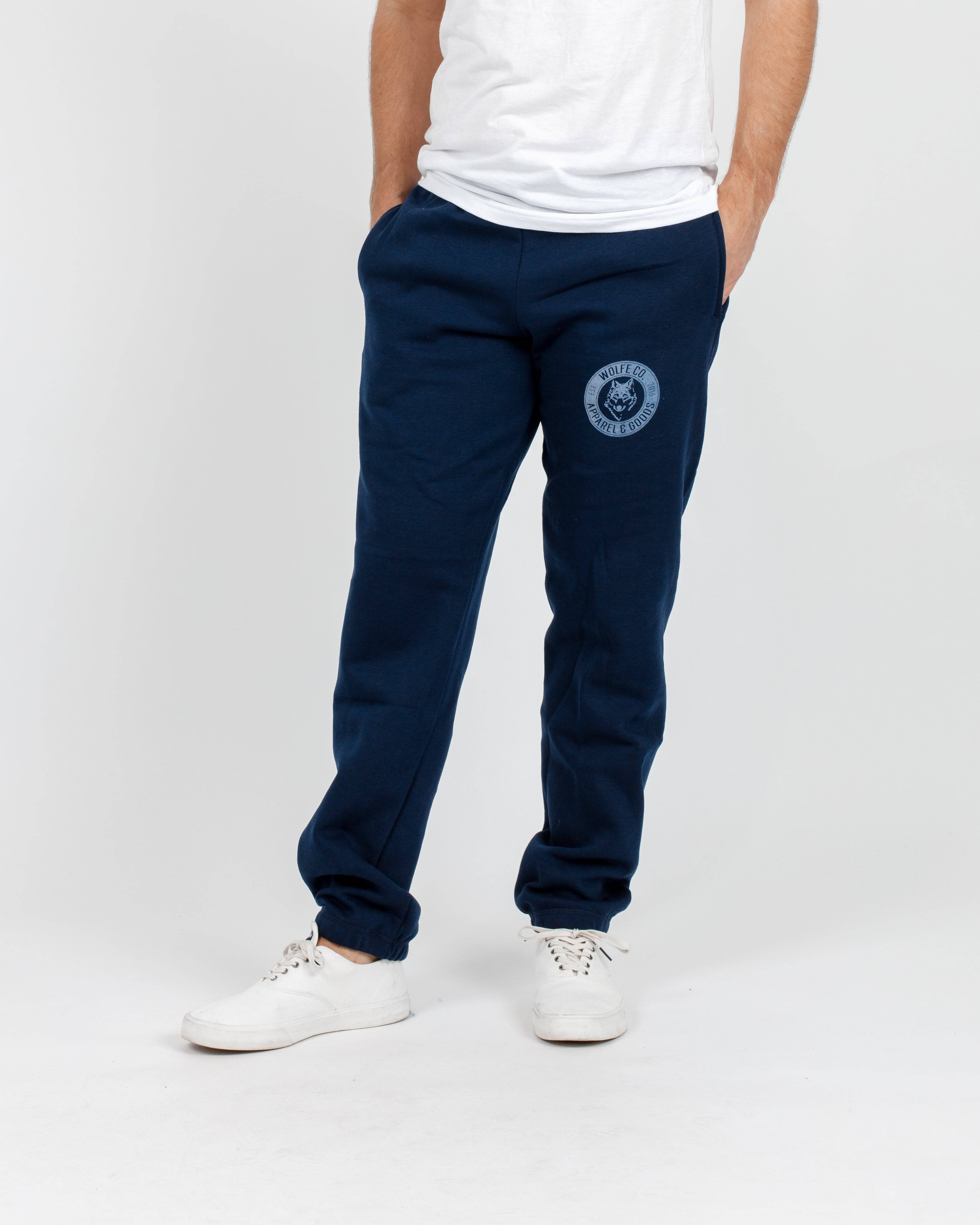 Navy Vintage Sweatpants - Bottoms - Wolfe Co. Apparel and Goods
